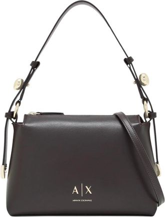 A|X Armani Exchange Schoudertas van gecoat materiaal - Dames - Schoudertassen - Bruin - ONE Size - Polyester - Tassen