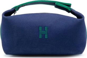 Hermès Trousse Bride A Brac piccola in tela 2020-2025 - Blu