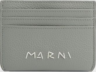 Marni Mens Embroidered signature card case