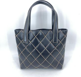 Chanel Black Wild Stitch Tote Womens Bag (Pre-Owned)