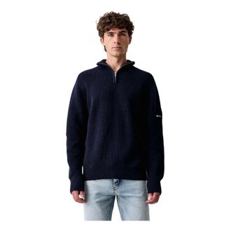 Karl Lagerfeld Maglione a collo alto con mezza zip - - Knitwear - Uomo - Blu - S