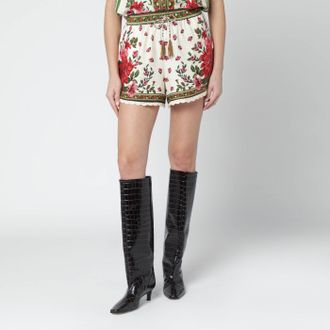 Farm Rio Floral linen-blend shorts