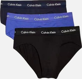 Calvin Klein Mens 3-Pack Briefs, Black/Blue/Navy - Size: 33/32/32