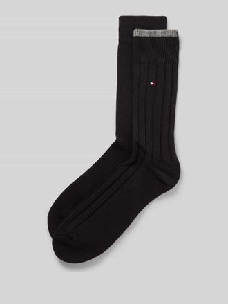 Tommy Hilfiger Strümpfe aus Baumwoll-Mix im 2er-Pack in Anthrazit, Größe 39-42