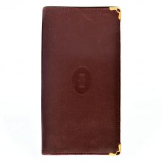 Cartier Vintage, unisex, Rood, ONE Size, Leer, Pre-owned Leather Wallet