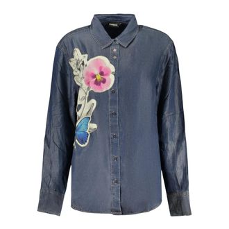 Desigual Camisa vaquera holgada - Blouses & Shirts - Mujer - Azul - XL