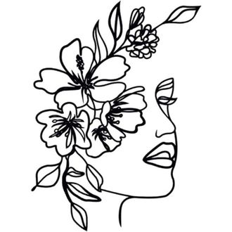 OEM Decoraci&oacute;n De Pared Minimalista De Metal, L&iacute;nea Negra Abstracta De Una Mujer, Escultura Colgante, Decoraci&oacute;n De Pared Grande, Silueta De Una Mujer Par