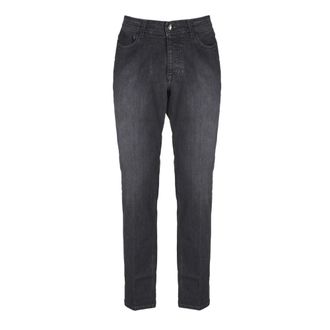 Sartorio Napoli Jeans, Heren, Grijs, W30, Katoen, Slim-fit Jeans