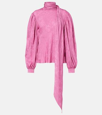 Gucci Blusa in seta con foulard