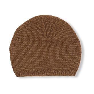 Cortana Gebreide muts van baby alpaca en zijde - Dames - Hoeden - Bruin - M - Wol - Accessoires