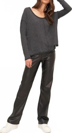 Bloomingdale's Get Up And Go Long Sleeve Tee In Charcoal