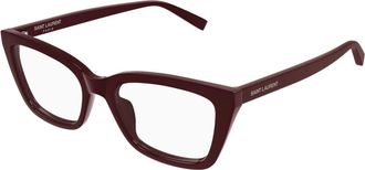 Saint Laurent Glasses, unisex, Red, Size: 53 MM Cat-eye Frame