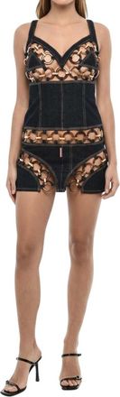 Dsquared2 Black Sweet Heart Neck Mini Dress