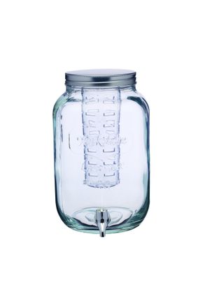 KitchenCraft Home Made Tarro Con Grifo E Infusor De Agua, Cristal, Transparente, 7,5 Litros