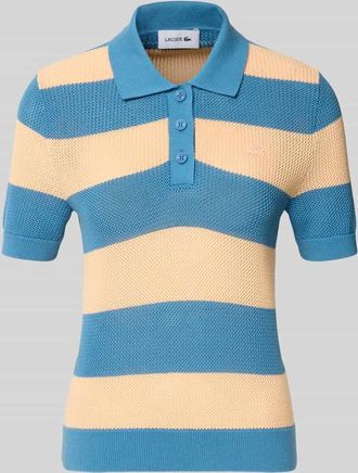 Lacoste Regular Fit Poloshirt aus reiner Baumwolle in Jeansblau, Gr&ouml;&szlig;e 34