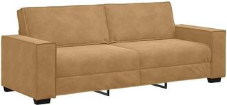 vidaXL Sof&aacute; De 3 Plazas Terciopelo Marr&oacute;n 180 Cm Vidaxl