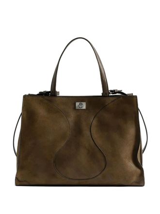 Zadig&Voltaire curved-detail suede tote bag - women - Suede - One Size - Brown
