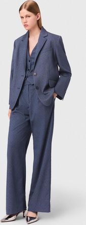 Maje Rhinestone Suit Jacket - Blue - Maje