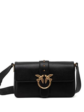 Pinko Love logo-buckle cross body bag - women - Calf Leather - One Size - Black
