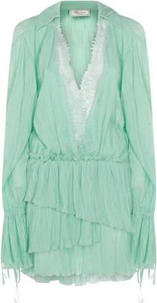 Blumarine Ruffled Long-sleeve Dress
