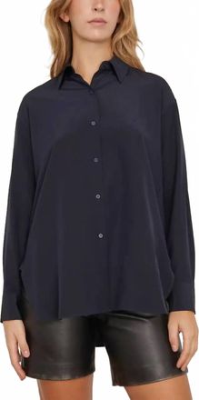 Nili Lotan Julien Shirt In Dark Navy