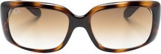 Ray-Ban RB4389 rectangle-frame sunglasses - women - Acetate - 55 - Brown