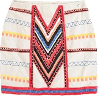 Pepe Jeans London Beige Abigail Rok - Dames - Korte rokken - Beige - S - Katoen - Rokken