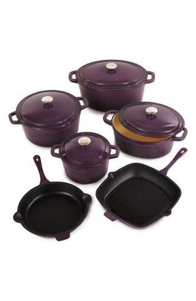 Berghoff Neo Cast Iron 10-Piece Cookware Set in Purple at Nordstrom Rack
