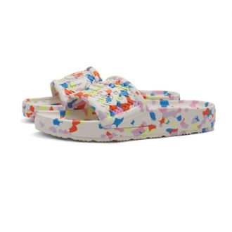 Hunter Womens Original Marble Lightweight Moulded Sliders Sandals In Shaded White