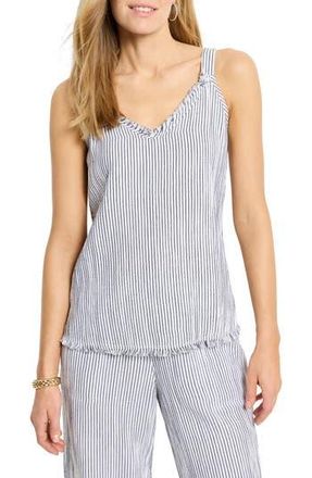 Nic+Zoe Pinstripe Gauze Tank in Indigo Multi at Nordstrom Rack, Size Small