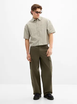 Djab Mens Wide-leg cargo chinos Loose fit