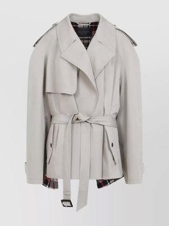 Balenciaga cotton cropped oversized trench coat