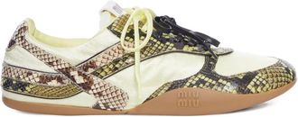 Miu Miu Sneakers met vlakken - Geel