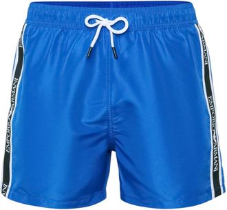 Emporio Armani Heren Boxer Zwembroek Polyester - Heren - Strandmode - Blauw - L - Polyester - Badmode