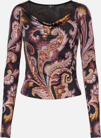 Etro Paisley jersey top