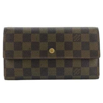 Louis Vuitton Pre-owned Wallets, female, Brown, Size: ONE SIZE Pre-owned Damier Long Wallet (bi-fold)