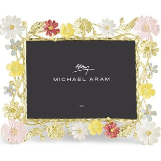 Michael Aram Wildflowers 5 x 7-Inch Picture Frame in Gold Multi at Nordstrom, Size 5X7