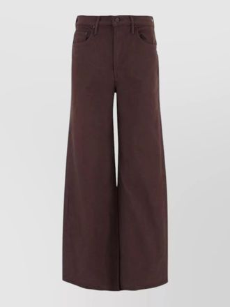 Mother high-rise wide-leg denim jeans