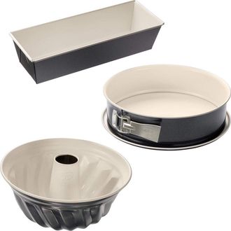 Zenker Moldes Para Hornear Dr Oetker Acero Antiadherente 3 Piezas