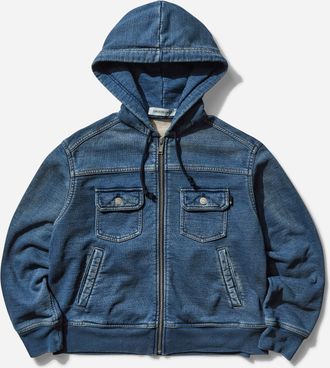 Undercover Women s Denim Hoodie Indigo