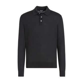 Ermenegildo Zegna Polo Shirts, male, Black, Size: 3XL Cashseta Polo