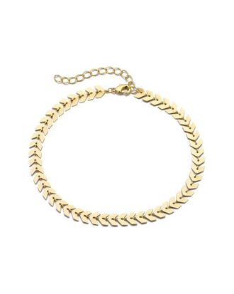 Adornia Adornia 14K Plated Fishtail Chain Adjustable Anklet