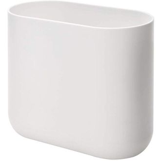 iDesign iDesign Cade Cestino spazzatura per bagno o cucina, Piccola pattumiera bagno in plastica, Cestino design per cosmetici, bianco