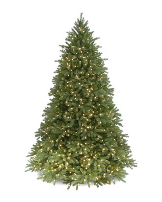National Tree Company 7.5ft Feel-Real Jersey Fraser Fir Hinged Tree with Lights