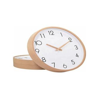 OEM Reloj Literario De Madera Maciza Para Lectura Silenciosa, Dise&ntilde;o Limpio, Estilo N&oacute;rdico, Reloj De Pared De Madera Sencillo Y Elegante