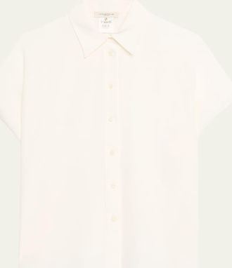Lafayette 148 New York Silk Georgette Dolman-Sleeve Blouse