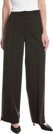 Kenneth Cole High Rise Zipper Pintuck Wide Leg Pant