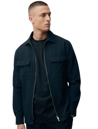 Genti Overshirt Genti donkerblauw met borstzakken