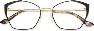 Etnia Barcelona Midori Geometric Cat-Eye Eyeglasses with Tortoiseshell Temples