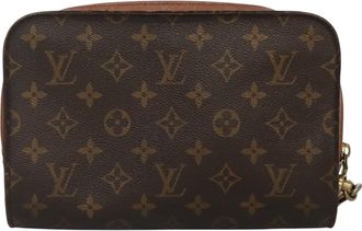 Louis Vuitton Orsay Brown Canvas Clutch Bag (Pre-Owned)
